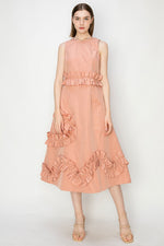 Load image into Gallery viewer, IDL9644 - dress in denim blue &amp; peach
