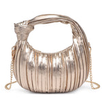 Load image into Gallery viewer, J-26537 pleated bag w/chain strap
