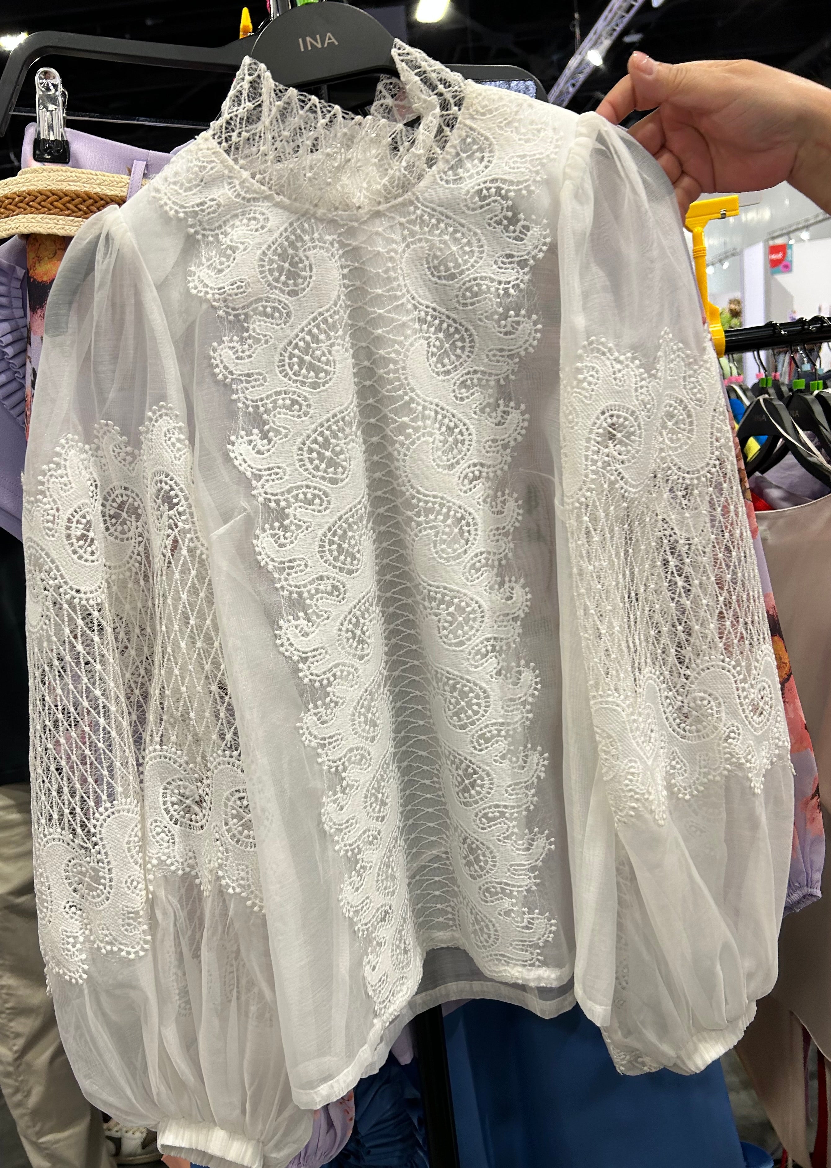 IBL25379 - white organza shirt